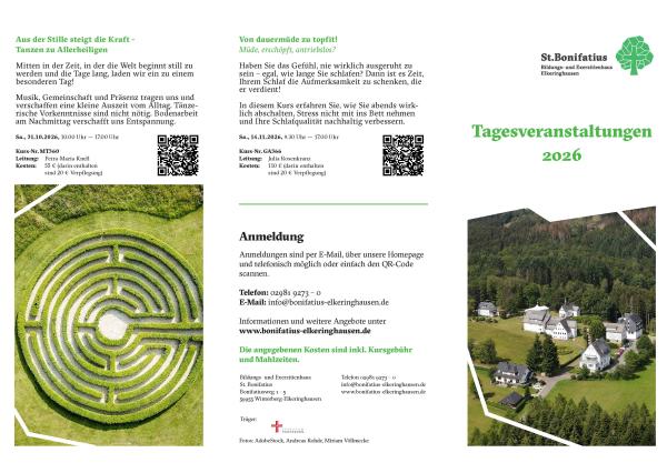 Flyer Seite 1 mit Tagesveranstaltungen